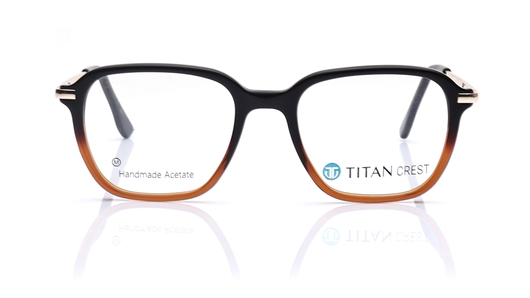 Image 1 of Black Rectangle Eyeglasses for Men and Women from Titan Available at Titan Eye+