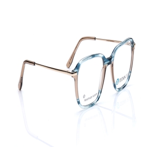 Image 2 of Blue Rectangle Eyeglasses for Men and Women from Titan Available at Titan Eye+