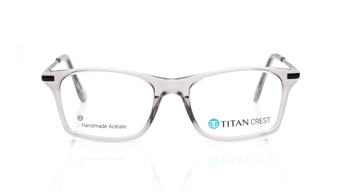 Image 1 of Grey Rectangle Eyeglasses for Men from Titan Available at Titan Eye+