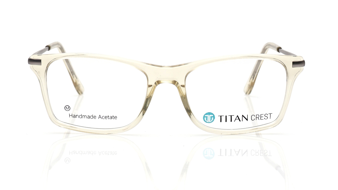Image 1 of Yellow Rectangle Eyeglasses for Men from Titan Available at Titan Eye+