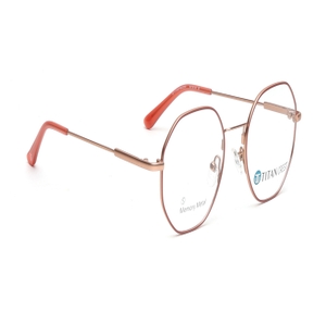 Image 2 of Orange Geometric Eyeglasses for Women from Titan Available at Titan Eye+