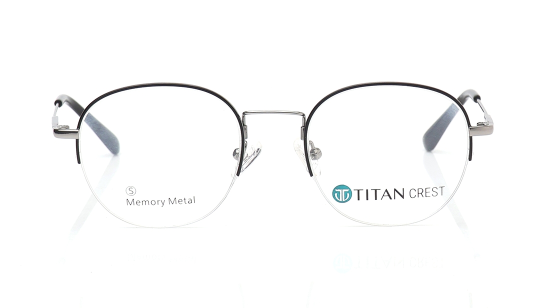 Image 1 of Silver Round Eyeglasses for Men and Women from Titan Available at Titan Eye+