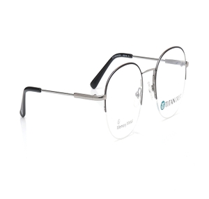 Image 2 of Silver Round Eyeglasses for Men and Women from Titan Available at Titan Eye+