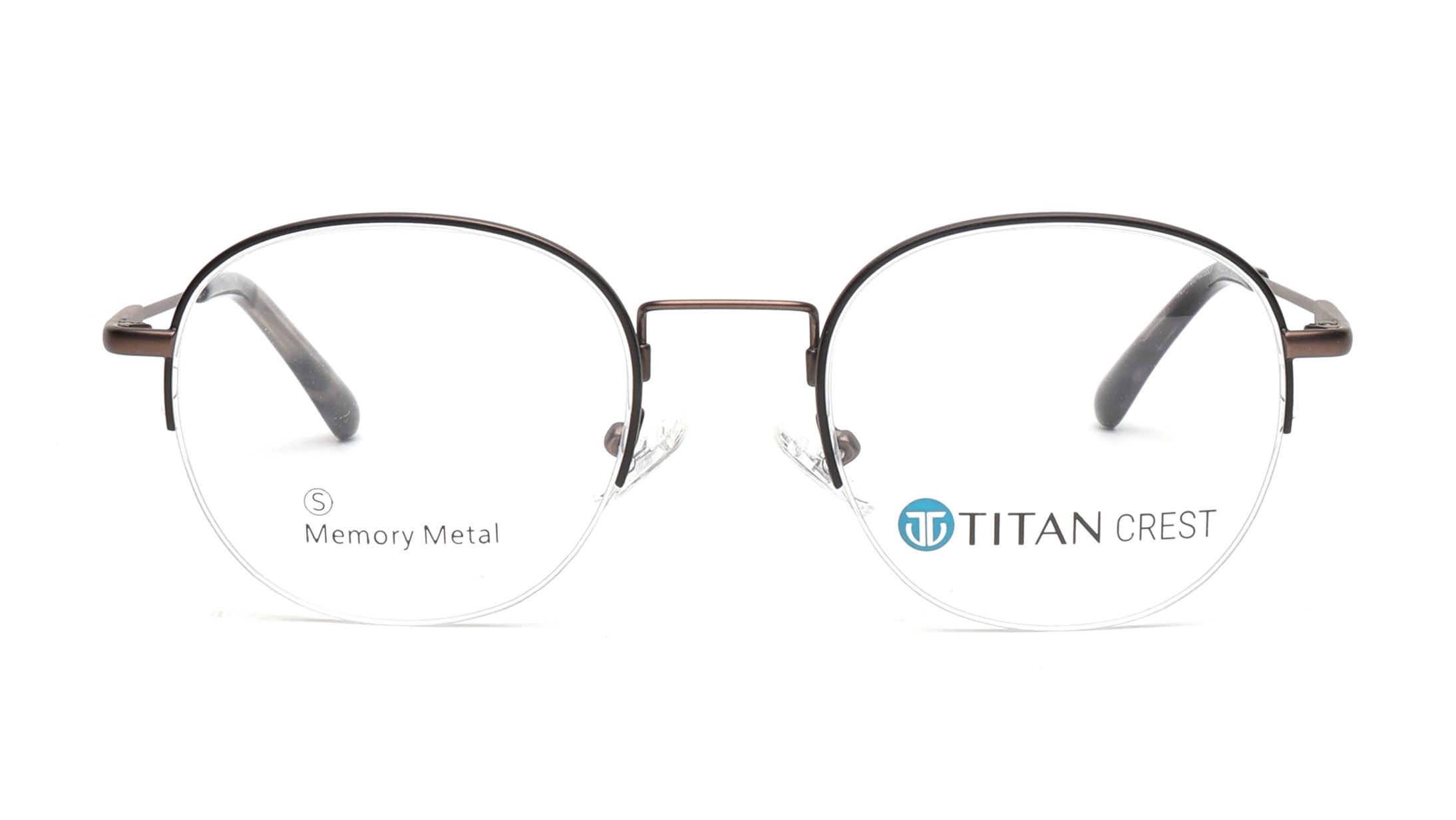 Image 1 of Black Round Eyeglasses for Men and Women from Titan Available at Titan Eye+