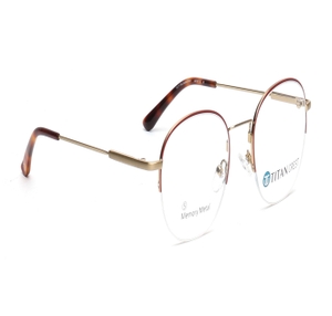 Image 2 of Red Round Eyeglasses for Men and Women from Titan Available at Titan Eye+