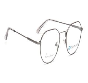Image 2 of Grey Geometric Eyeglasses for Men and Women from Titan Available at Titan Eye+