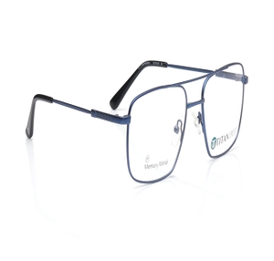 Image 2 of Blue Rectangle Eyeglasses for Men from Titan Available at Titan Eye+