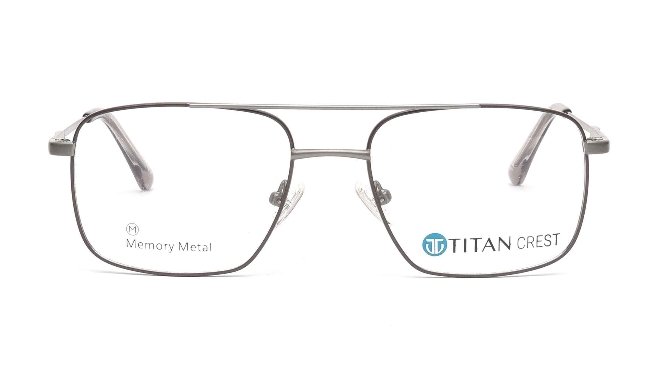 Image 1 of Grey Navigator Eyeglasses for Men from Titan Available at Titan Eye+
