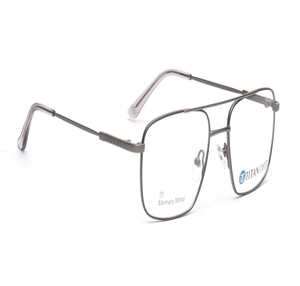 Image 2 of Grey Navigator Eyeglasses for Men from Titan Available at Titan Eye+