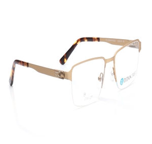 Image 2 of Gold Rectangle Eyeglasses for Men from Titan Available at Titan Eye+