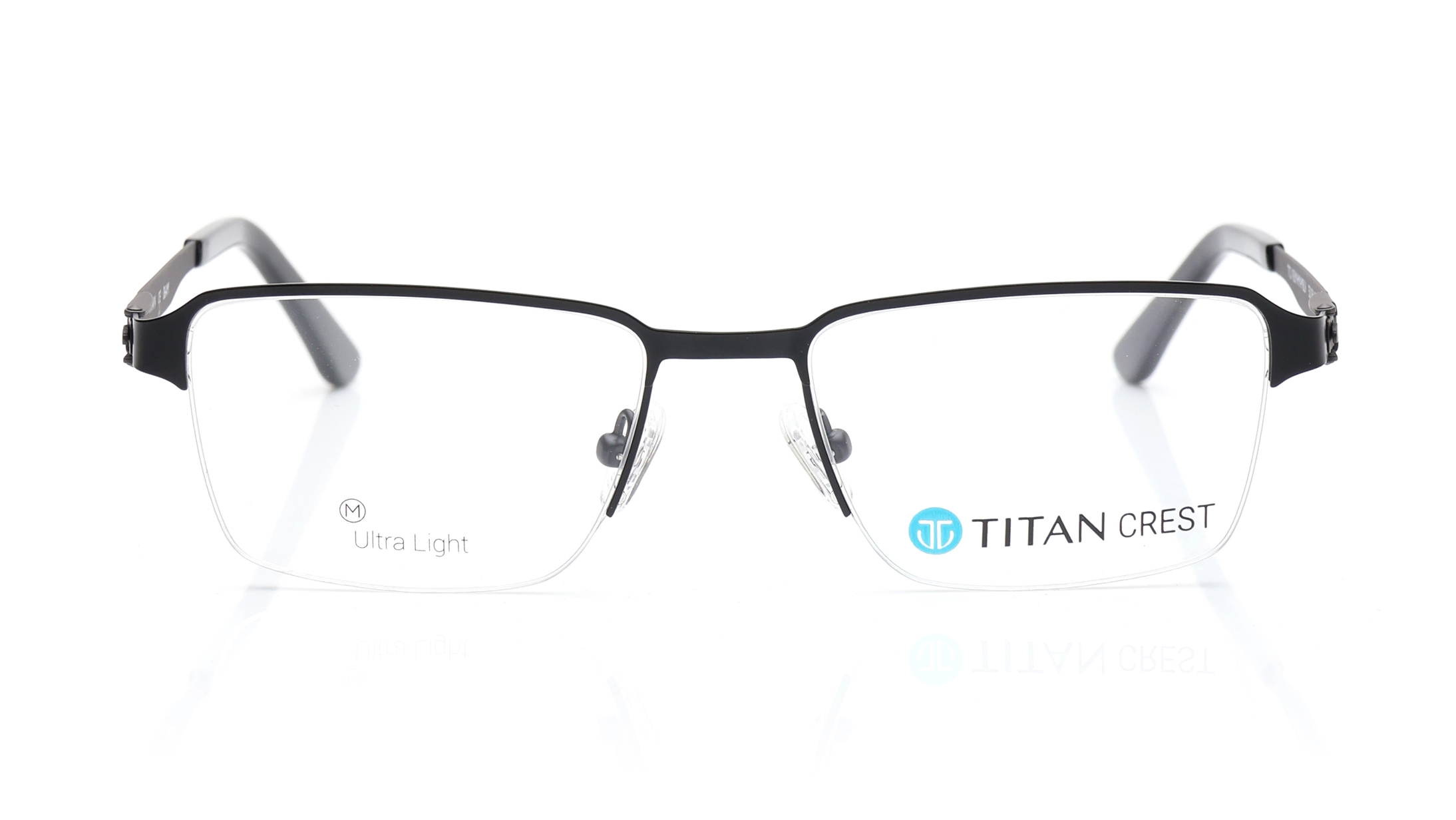 Image 1 of Black Rectangle Eyeglasses for Men from Titan Available at Titan Eye+