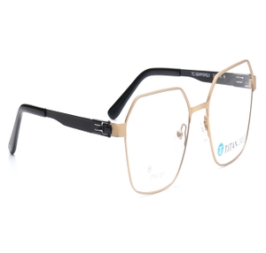 Image 2 of Gold Geometric Eyeglasses for Women from Titan Available at Titan Eye+