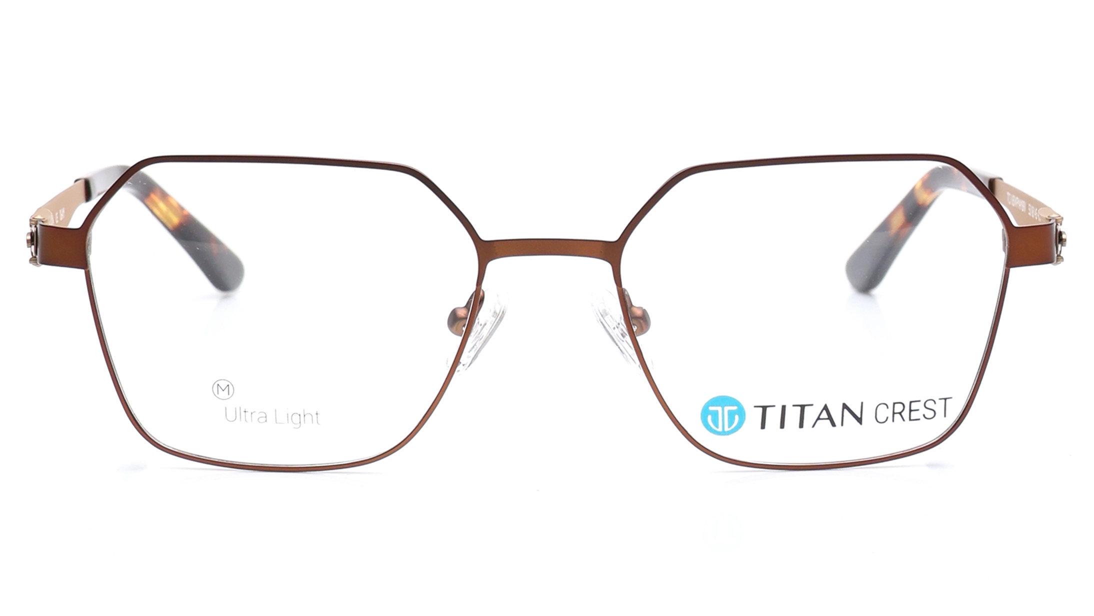 Image 1 of Brown Geometric Eyeglasses for Women from Titan Available at Titan Eye+