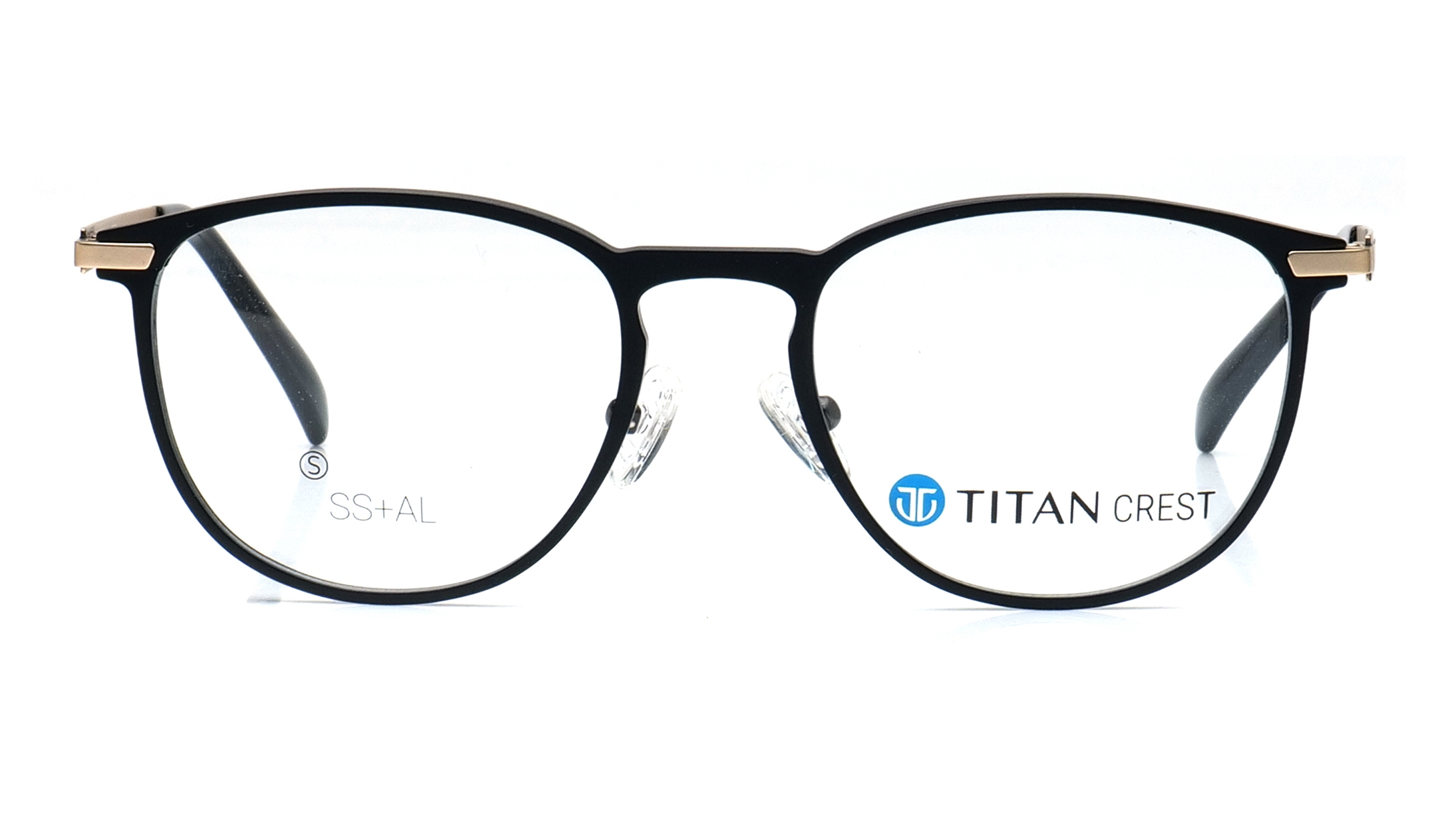 Image 1 of Black Round Eyeglasses for Men and Women from Titan Available at Titan Eye+