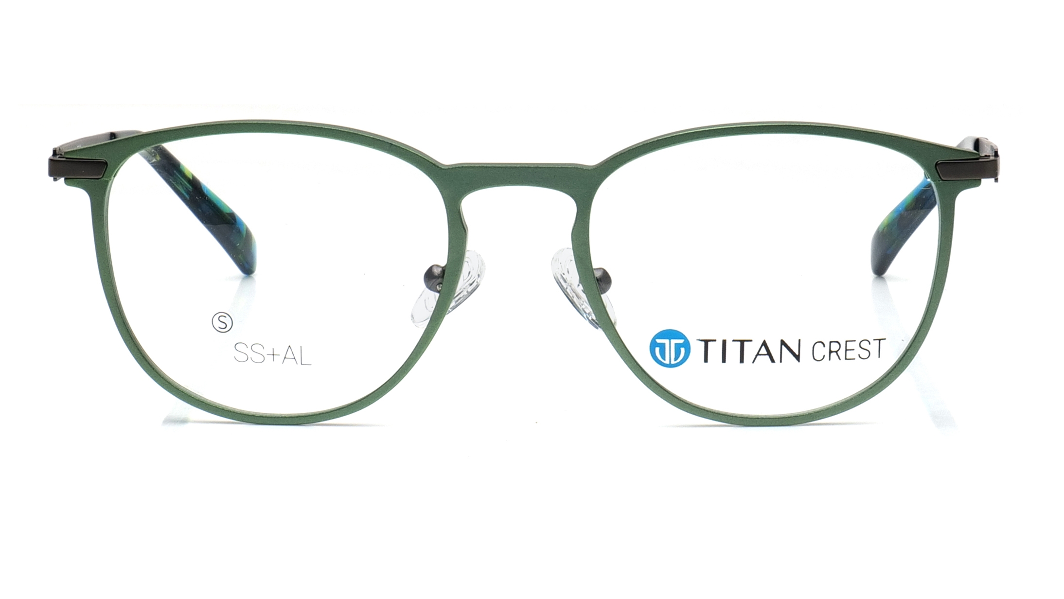 Image 1 of Green Round Eyeglasses for Men and Women from Titan Available at Titan Eye+