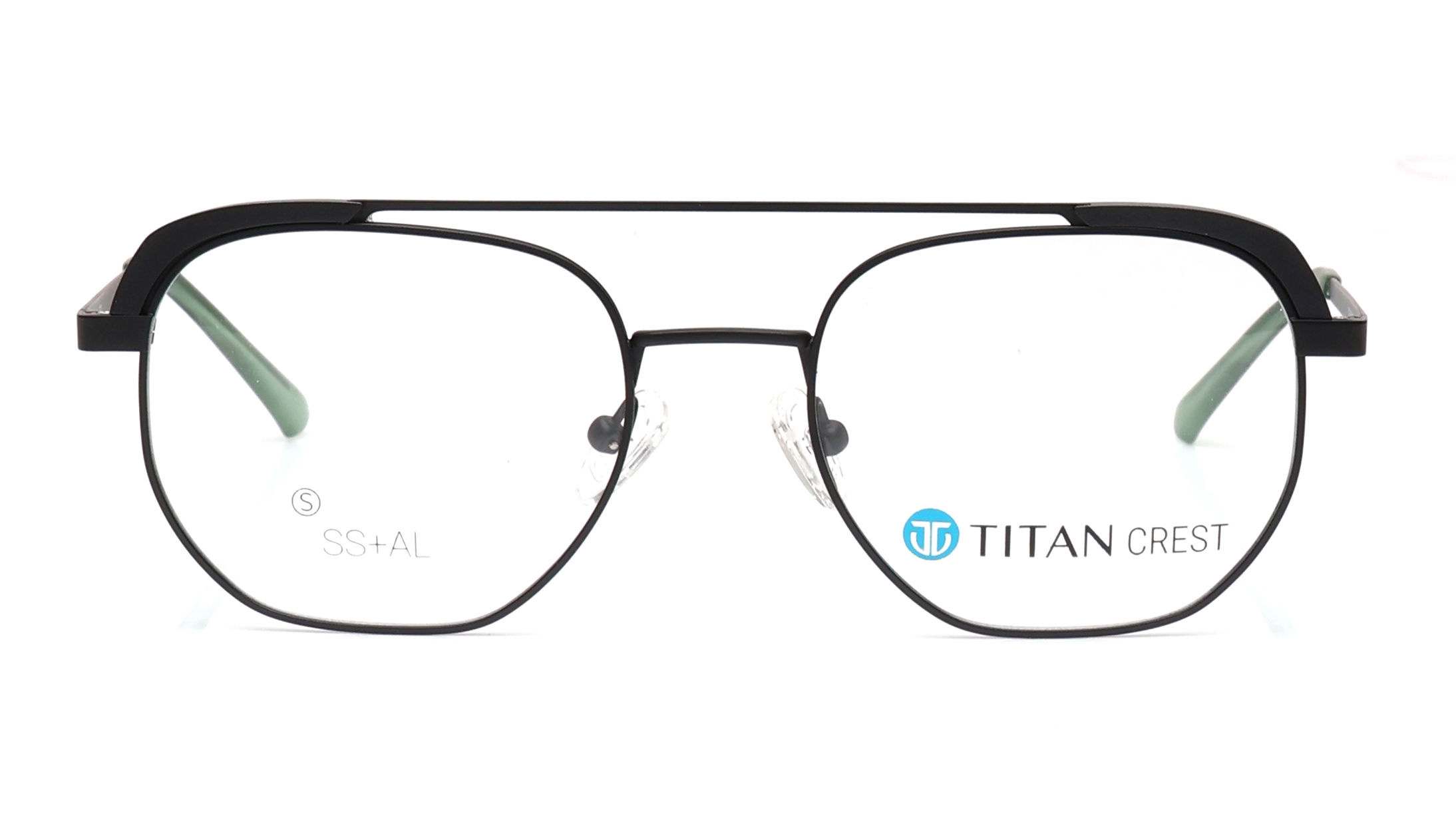Image 1 of Black Navigator Eyeglasses for Men from Titan Available at Titan Eye+