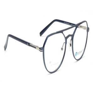Image 2 of Blue Aviator Eyeglasses for Men from Titan Available at Titan Eye+