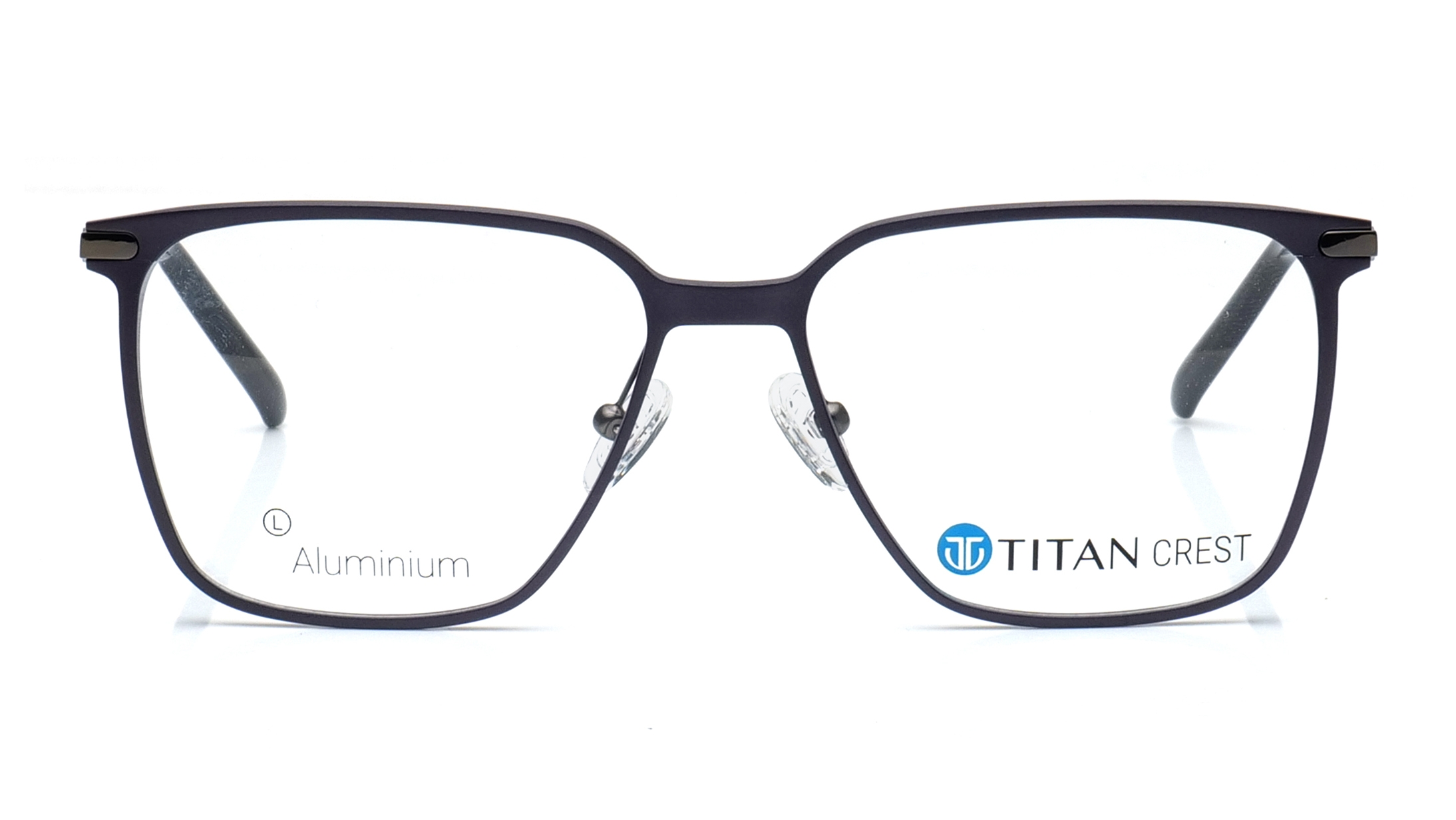 Image 1 of Black Square Eyeglasses for Men from Titan Available at Titan Eye+