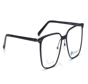 Image 2 of Black Square Eyeglasses for Men from Titan Available at Titan Eye+