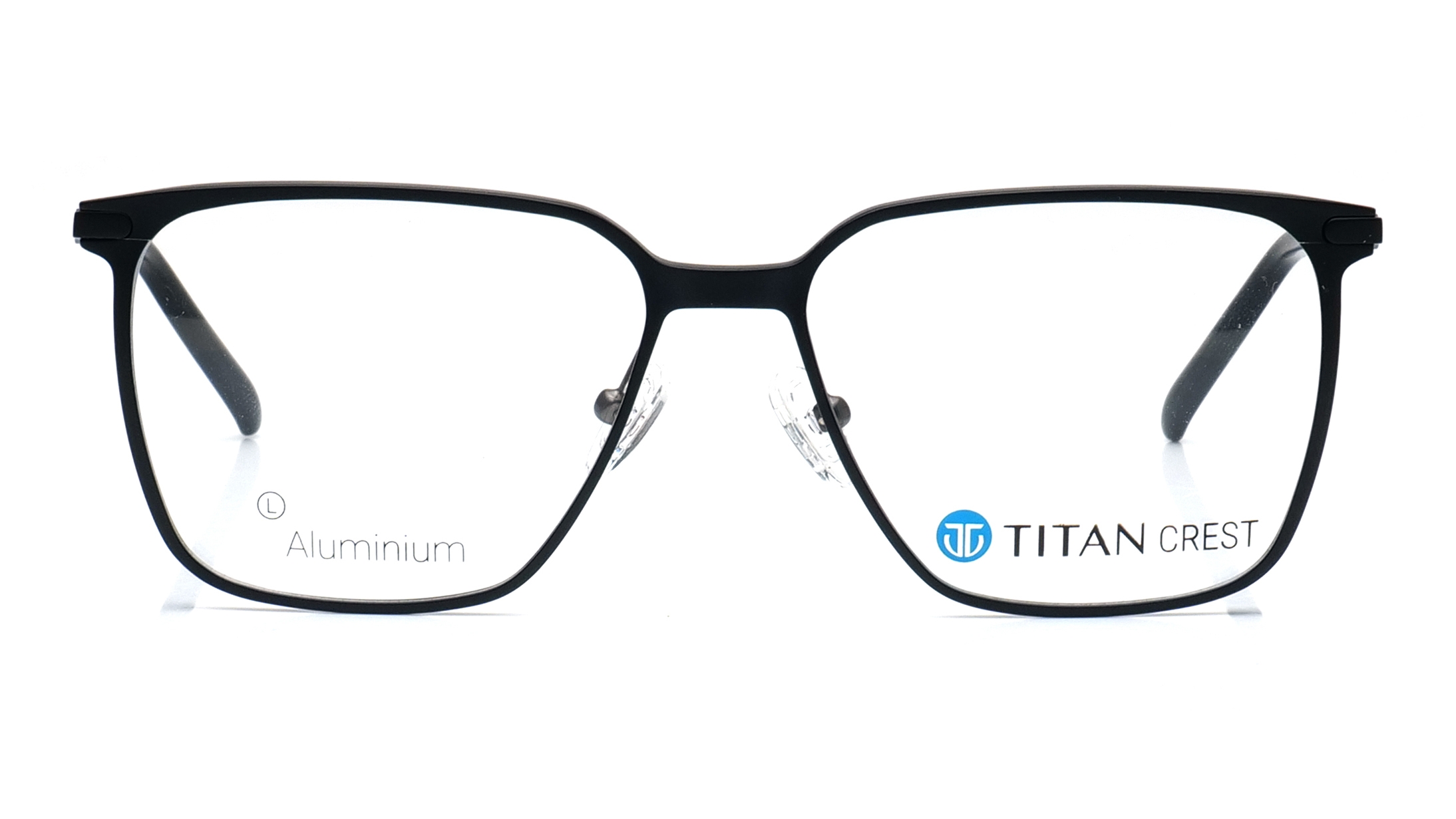 Image 1 of Black Square Eyeglasses for Men from Titan Available at Titan Eye+