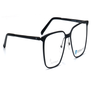 Image 2 of Black Square Eyeglasses for Men from Titan Available at Titan Eye+