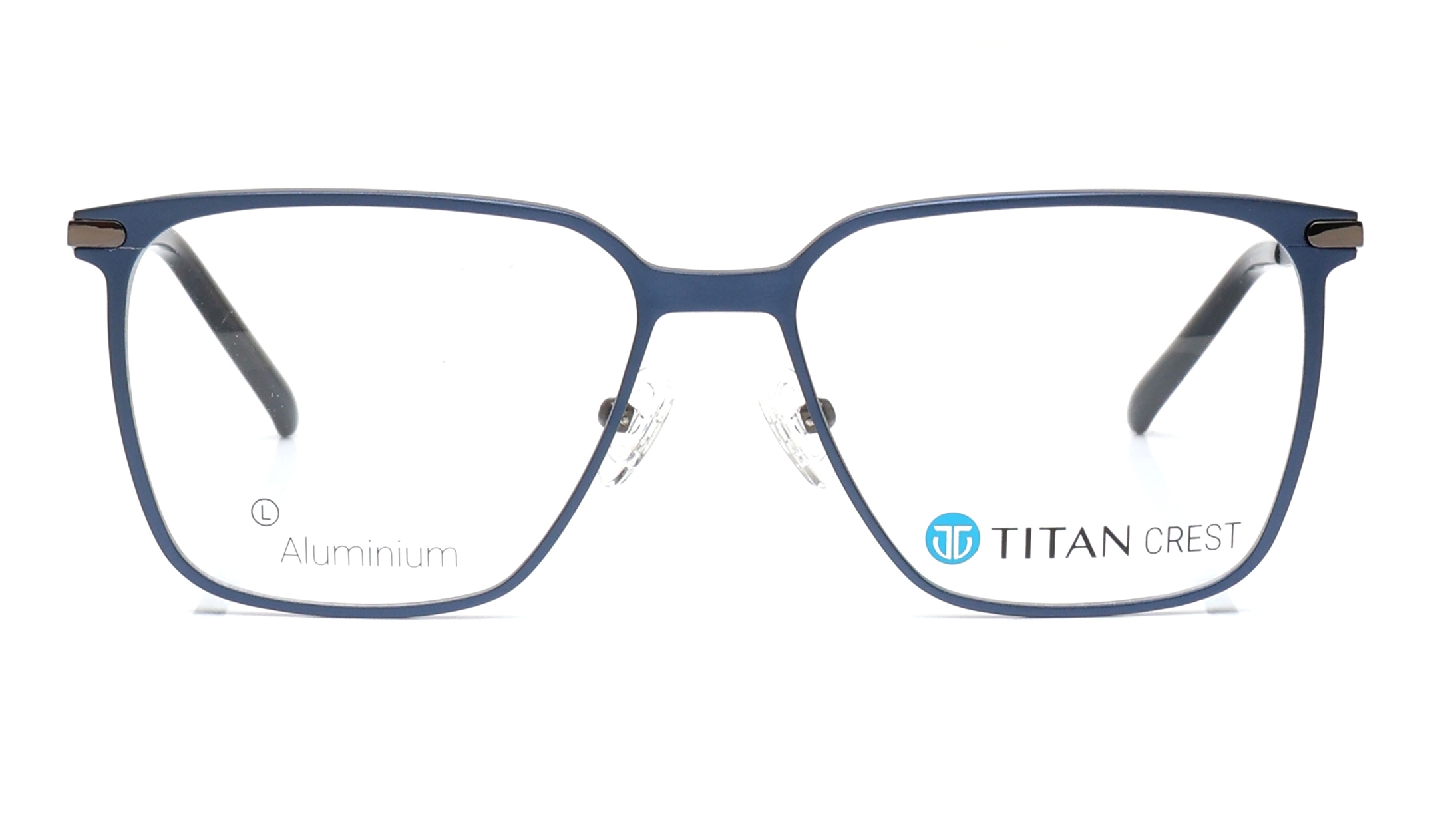 Image 1 of Blue Square Eyeglasses for Men from Titan Available at Titan Eye+