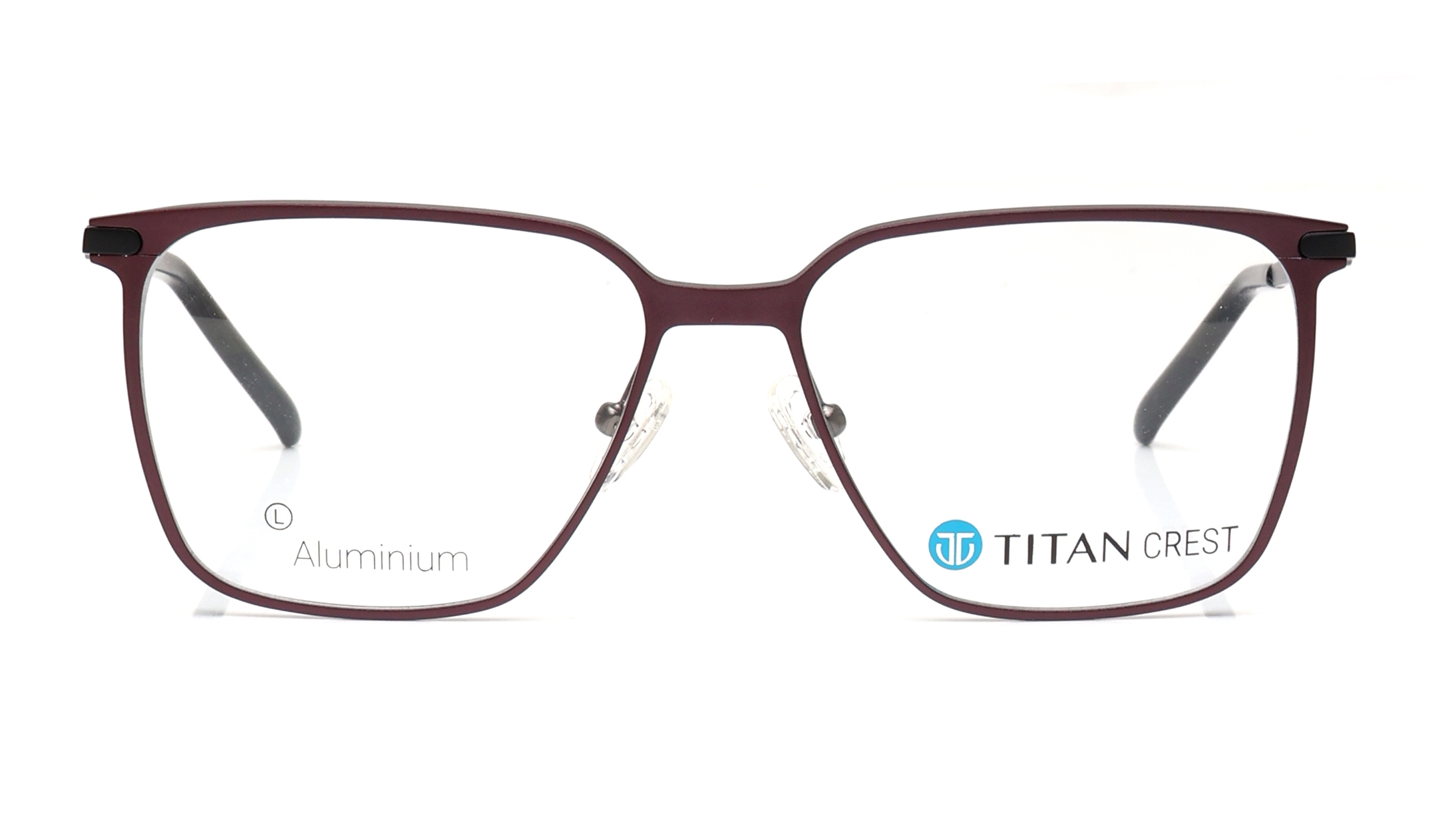 Image 1 of Maroon Square Eyeglasses for Men from Titan Available at Titan Eye+