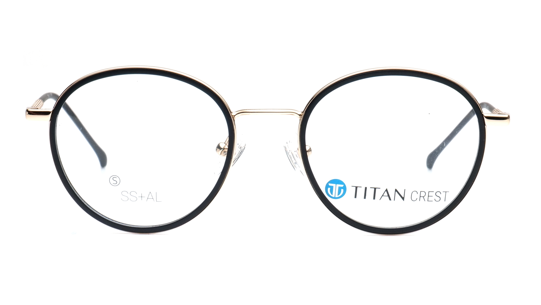 Image 1 of Black Round Eyeglasses for Men and Women from Titan Available at Titan Eye+