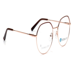 Image 2 of Rose Gold Round Eyeglasses for Men and Women from Titan Available at Titan Eye+