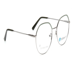 Image 2 of Gun Metal Round Eyeglasses for Men and Women from Titan Available at Titan Eye+