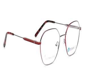 Image 2 of Silver Geometric Eyeglasses for Men and Women from Titan Available at Titan Eye+