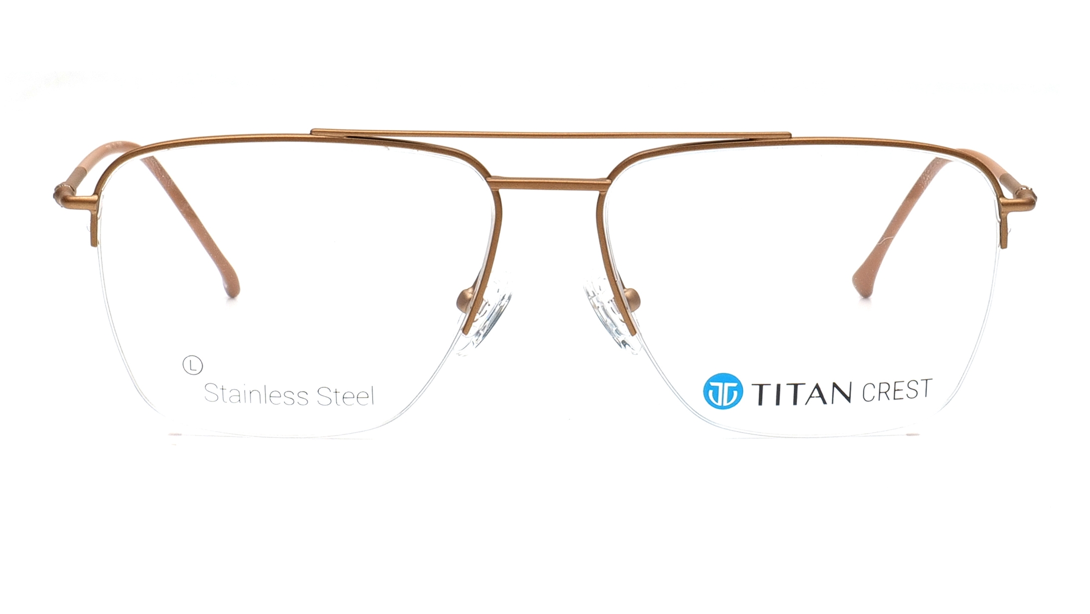 Image 1 of Brown Navigator Eyeglasses for Men from Titan Available at Titan Eye+