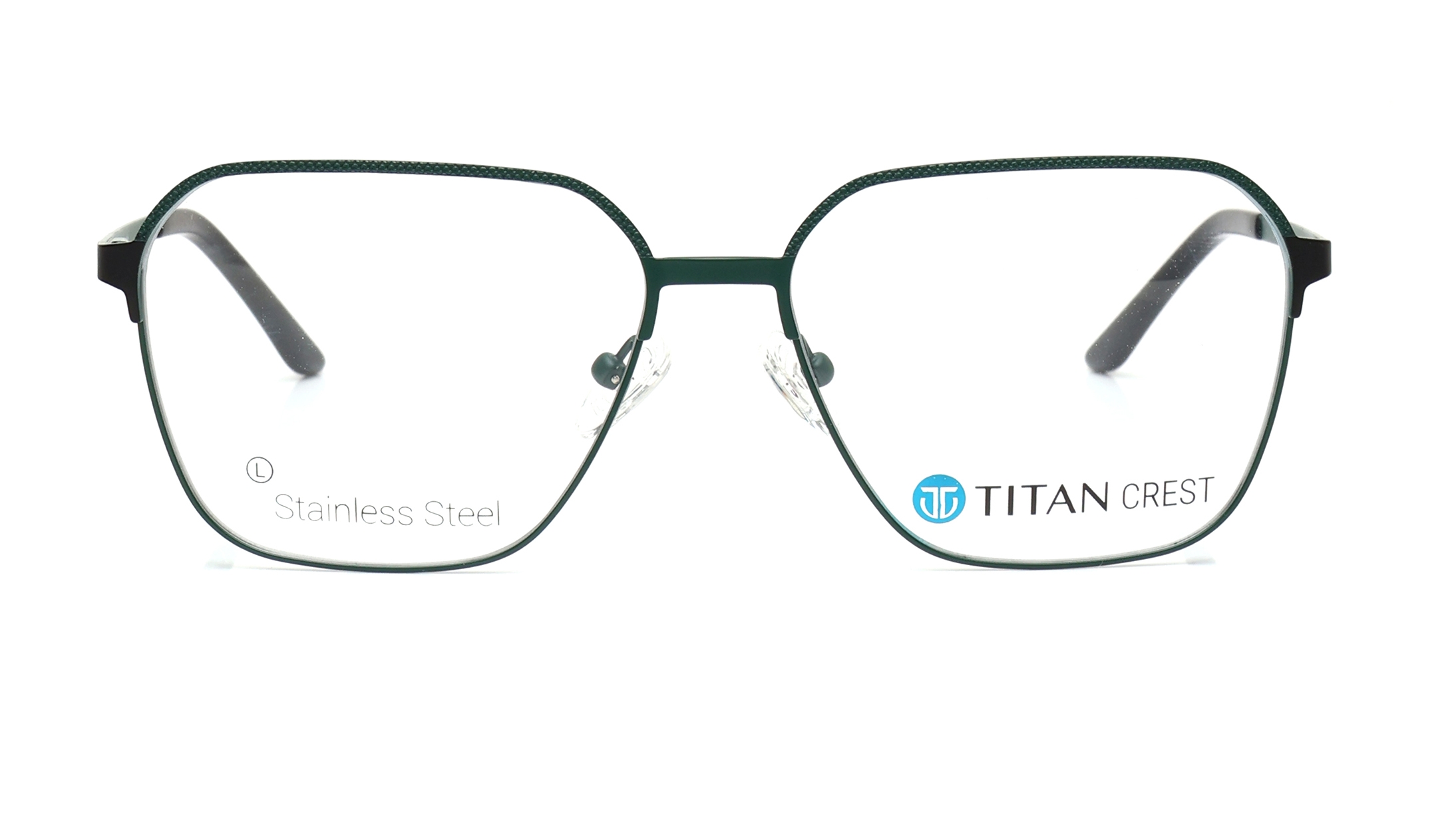 Image 1 of Green Square Eyeglasses for Men from Titan Available at Titan Eye+