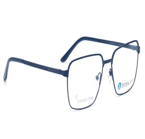 Image 2 of Black Square Eyeglasses for Men from Titan Available at Titan Eye+