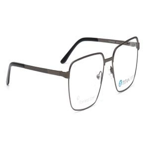 Image 2 of Black Square Eyeglasses for Men from Titan Available at Titan Eye+