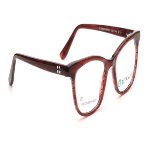 Image 2 of Maroon CatEye Eyeglasses for Women from Titan Available at Titan Eye+
