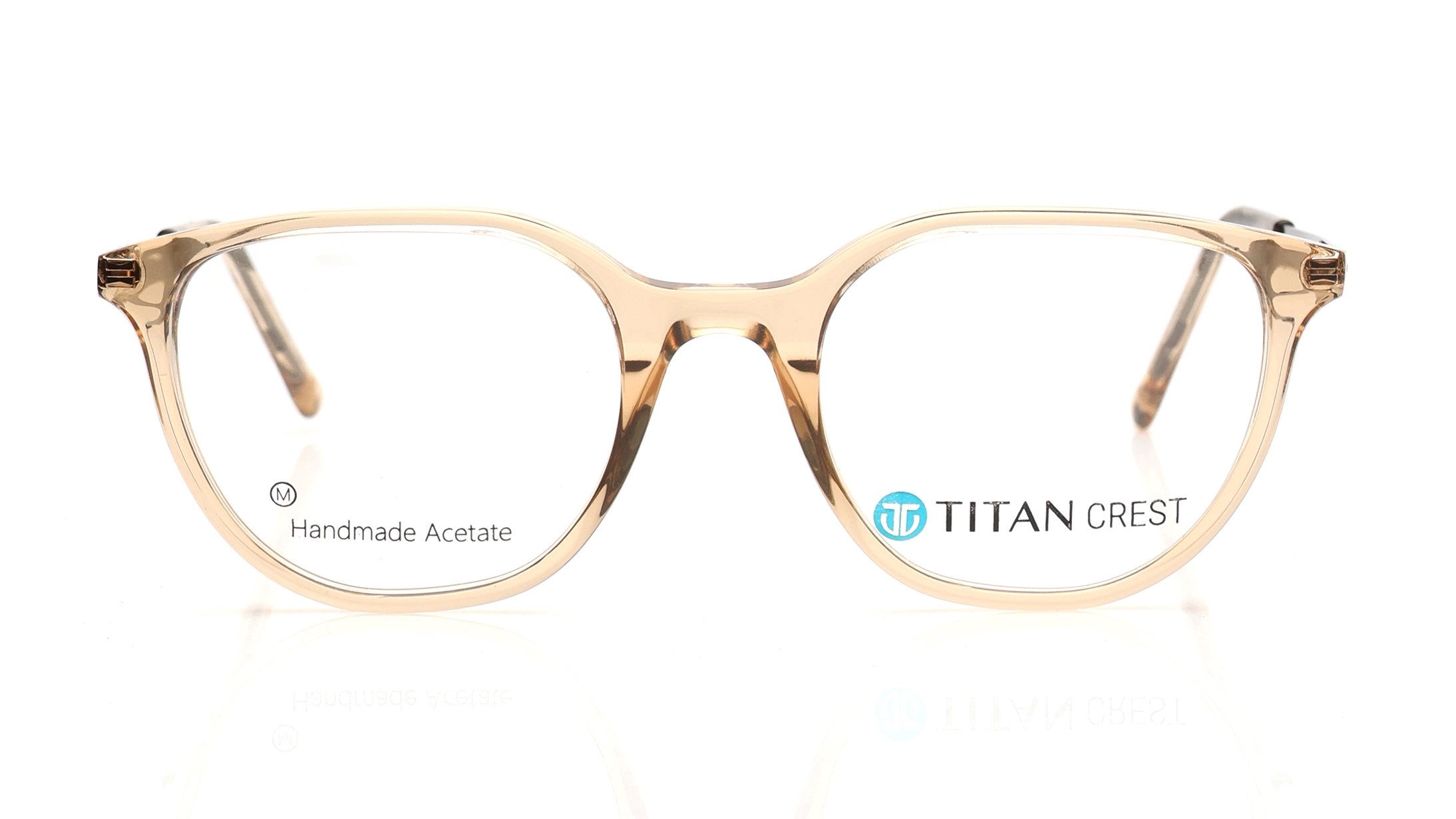 Image 1 of Brown Geometric Eyeglasses for Women from Titan Available at Titan Eye+