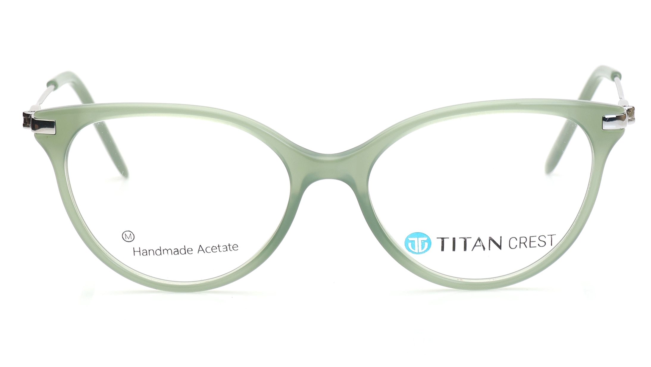 Image 1 of Green CatEye Eyeglasses for Women from Titan Available at Titan Eye+