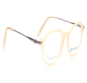 Image 2 of Cream Oval Eyeglasses for Men and Women from Titan Available at Titan Eye+