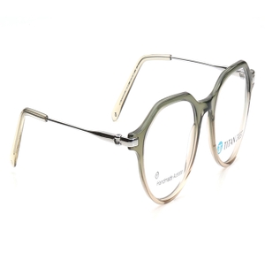 Image 2 of Olive Oval Eyeglasses for Men and Women from Titan Available at Titan Eye+