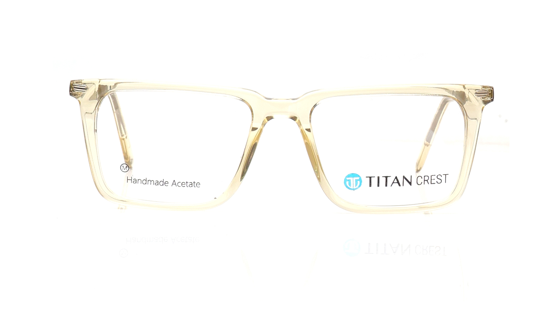 Image 1 of Yellow Square Eyeglasses for Men from Titan Available at Titan Eye+