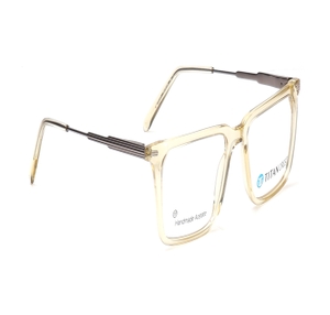 Image 2 of Yellow Square Eyeglasses for Men from Titan Available at Titan Eye+