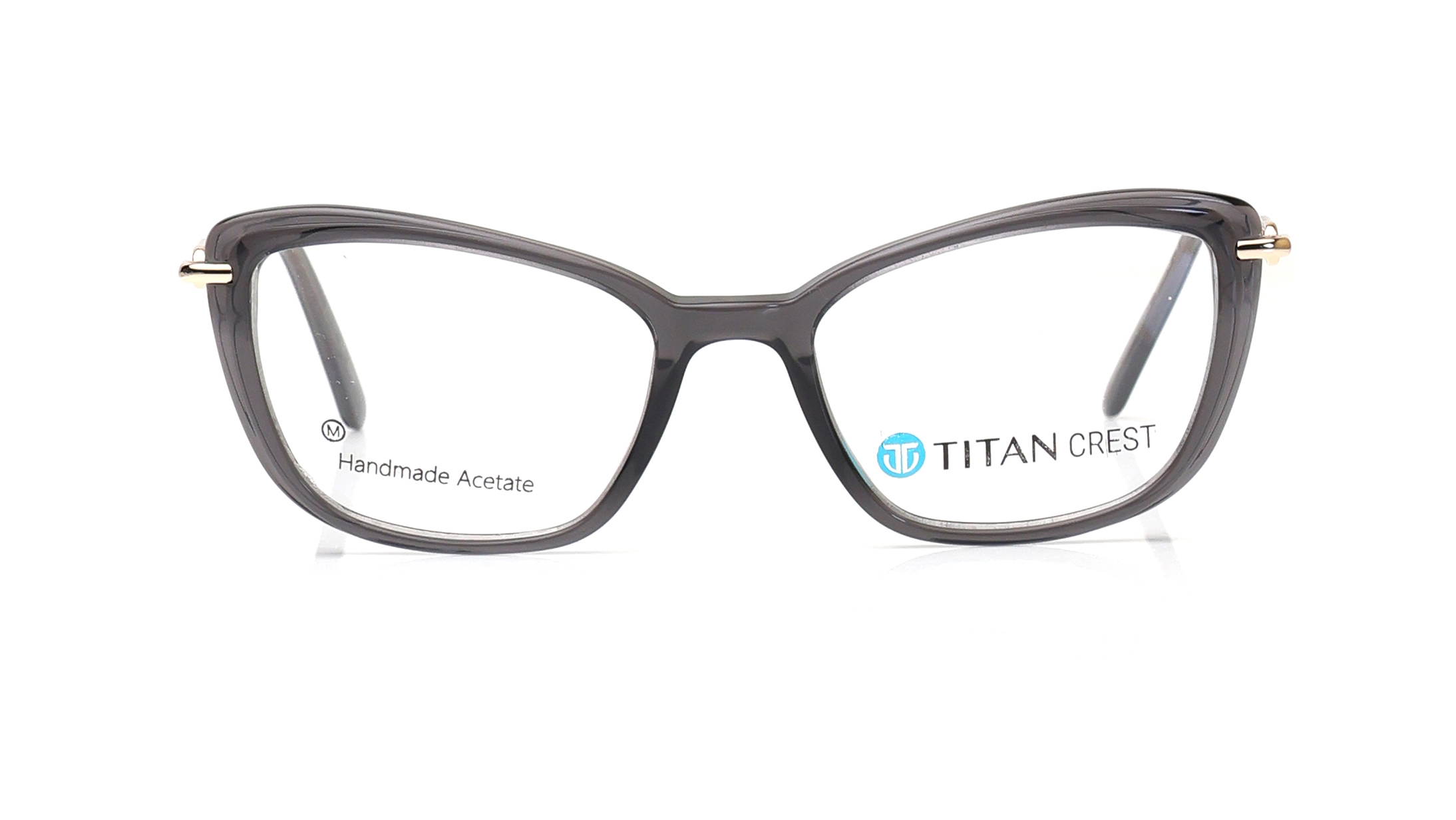 Image 1 of Grey CatEye Eyeglasses for Women from Titan Available at Titan Eye+