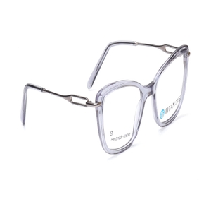 Image 2 of Grey CatEye Eyeglasses for Women from Titan Available at Titan Eye+