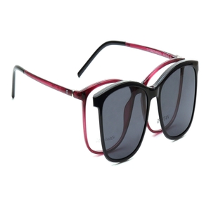 Image 2 of Maroon Square Eyeglasses for Men and Women from Titan Available at Titan Eye+