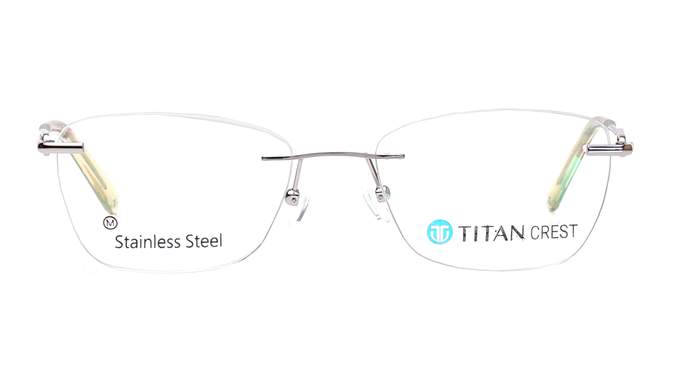 Image 1 of Silver CatEye Eyeglasses for Women from Titan Available at Titan Eye+