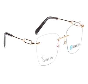 Image 2 of Gold CatEye Eyeglasses for Women from Titan Available at Titan Eye+