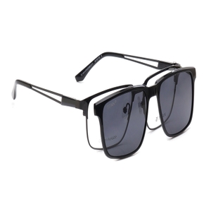 Image 2 of Black Rectangle Eyeglasses for Men and Women from Titan Available at Titan Eye+