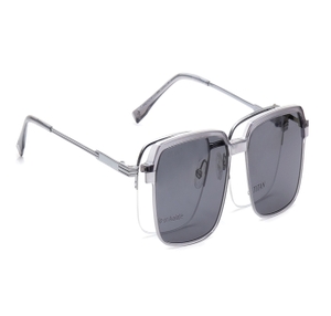 Image 2 of Silver Square Eyeglasses for Men and Women from Titan Available at Titan Eye+
