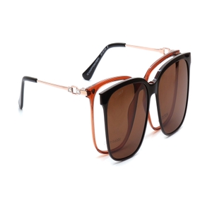 Image 2 of Orange Square Eyeglasses for Women from Titan Available at Titan Eye+